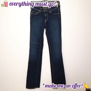 👖J Brand Straight Leg Dark Mid-Rise Jeans